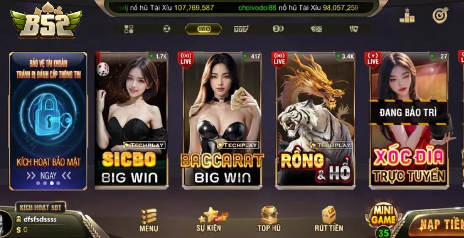 Tổng quan về sòng bạc B52 online