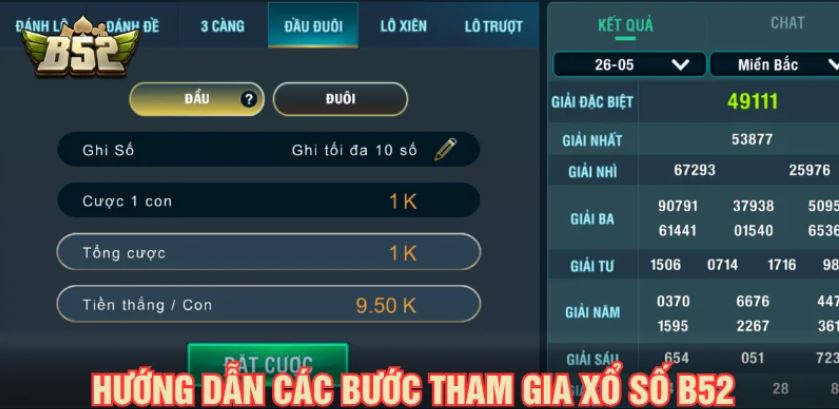 Cách chơi xổ số B52 chi tiết siêu dễ hiểu